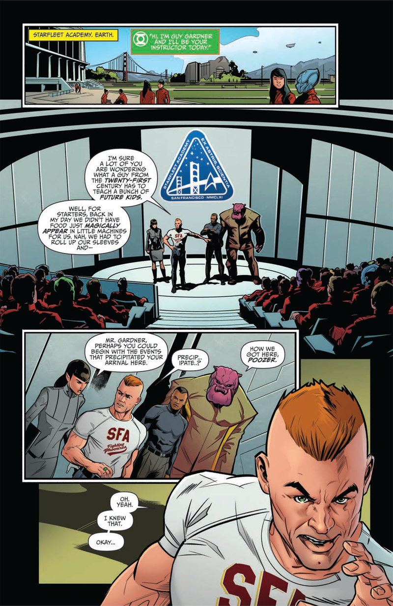Illustration for article titled The Green Lanterns are Stuck in Star Trek's Kelvin Timeline in the Next Star Trek/Green Lantern Crossover